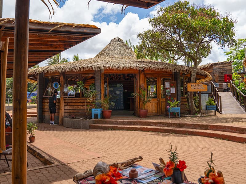 Ma’u Henua national park ticket office in central Hanga Roa